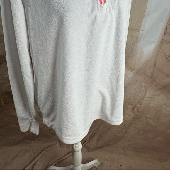 NEW Vineyard Vines Pop Terry Towel Shep White Pullover with Pink Accents - Picture 6 of 10